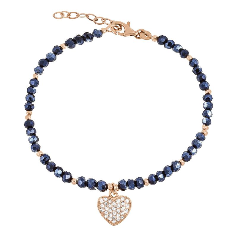 Bracciale cuore in argento zirconi e cristalli - Spannringe Damen | OROVIVO