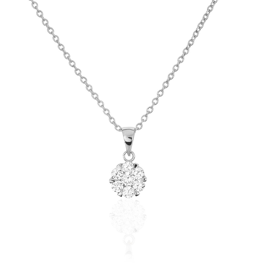 Damen Collier Silber Silber 925 Zirkonia Wei&szlig; 0,28 ct