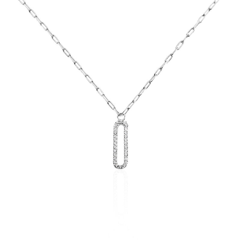 Collier Argent Irena Cheval Ovale Oxydes - Spannringe Damen | OROVIVO