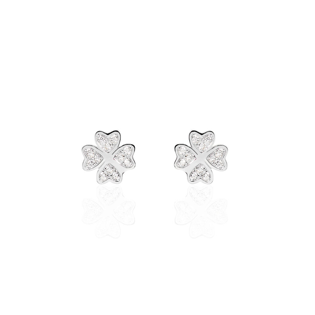 Boucles D'oreilles Lilie Or Weiss - Spannringe Damen | OROVIVO