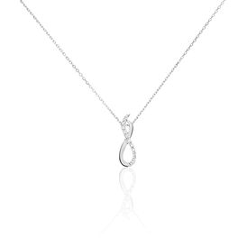 Damen Halskette Weißgold 375 Diamanten - Ketten mit Anhänger Damen | OROVIVO