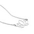 GLORIA Damen Collier Silber Silber 925 Lotusblume B 1 mm