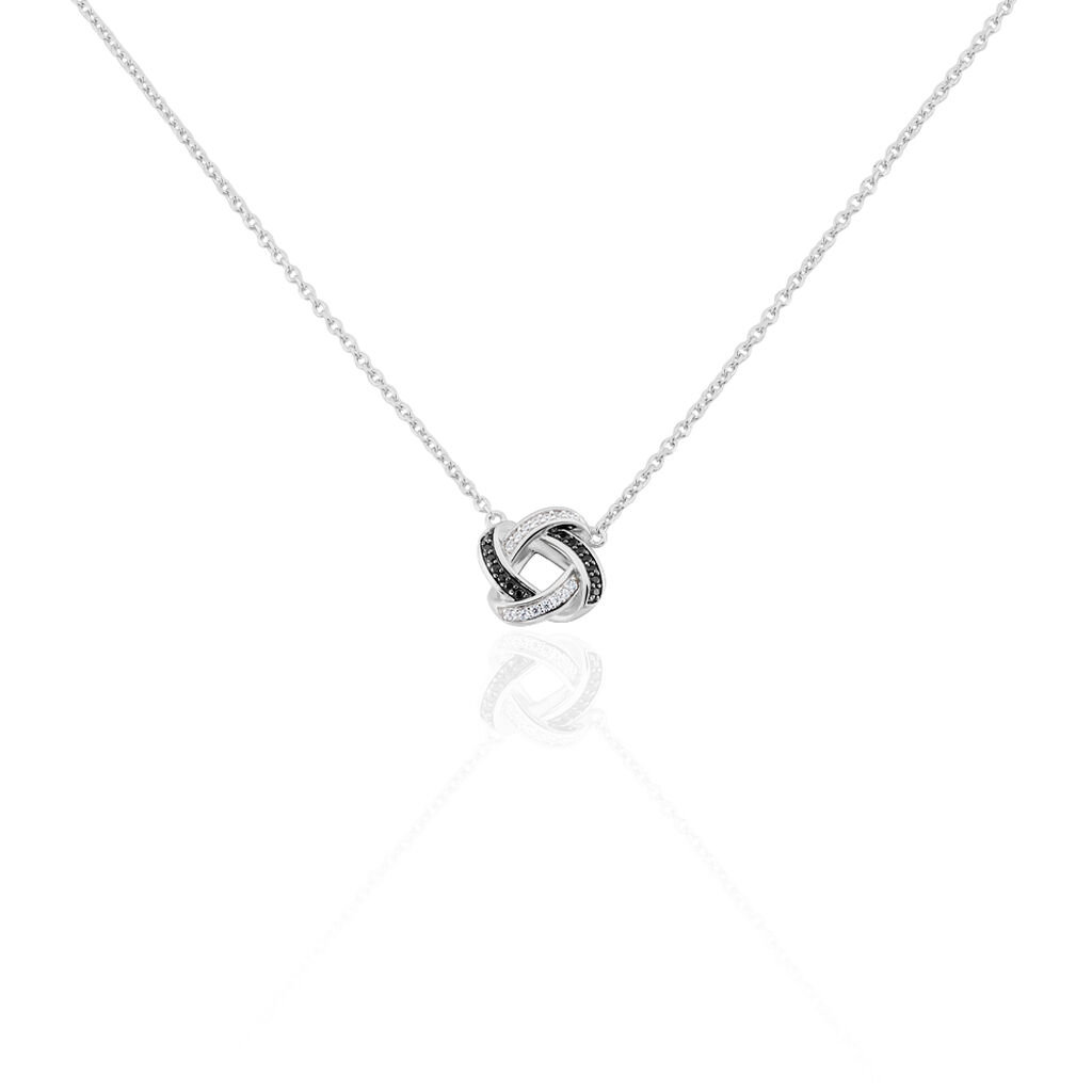 LILANA Damen Collier Silber 925 Zirkonia Wei&szlig;