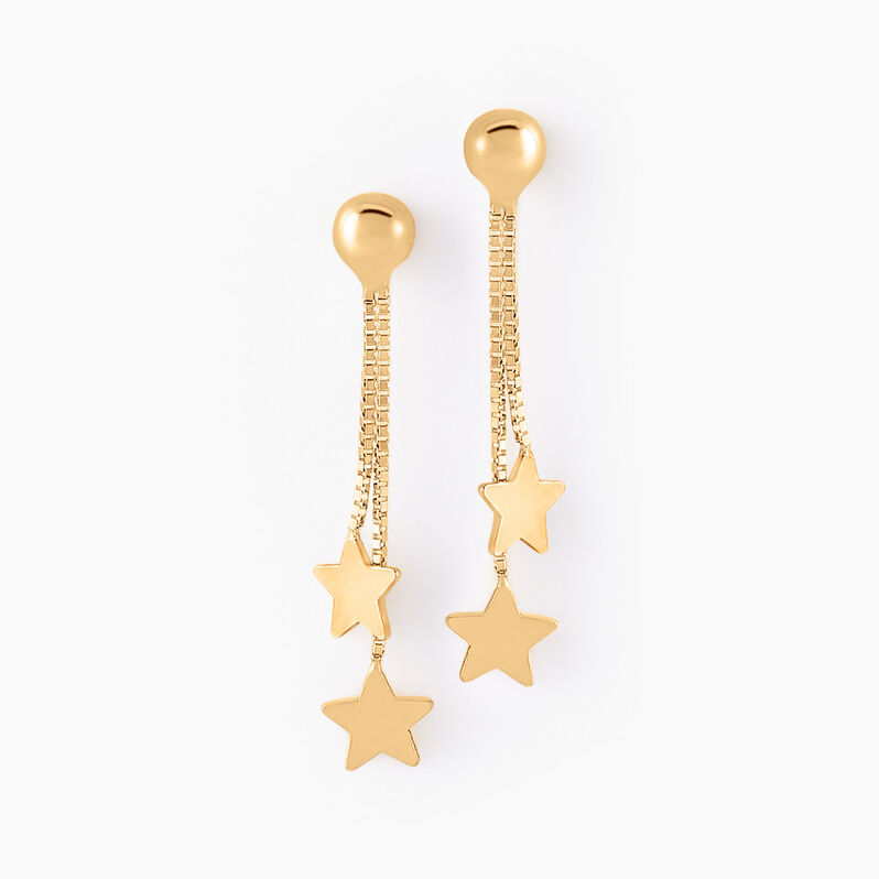 Boucles D'oreilles Or Jaune Etoiles - Spannringe Damen | OROVIVO