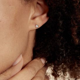 Damen Ohrstecker Weißgold 375 Zirkonia 3mm - Ohrstecker Damen | OROVIVO