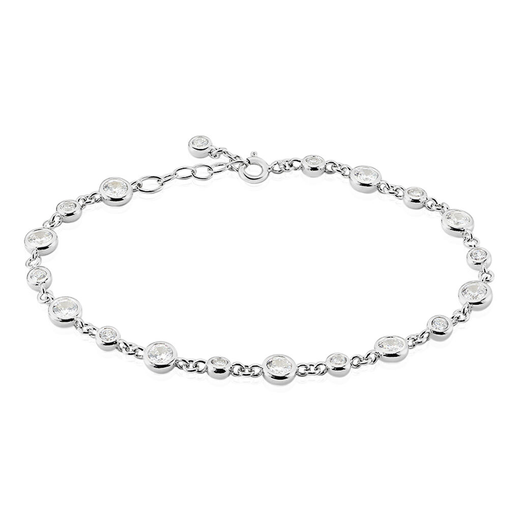 🦚 Damen Armband Silber 925 Zirkonia Meli, Armband mit Stein