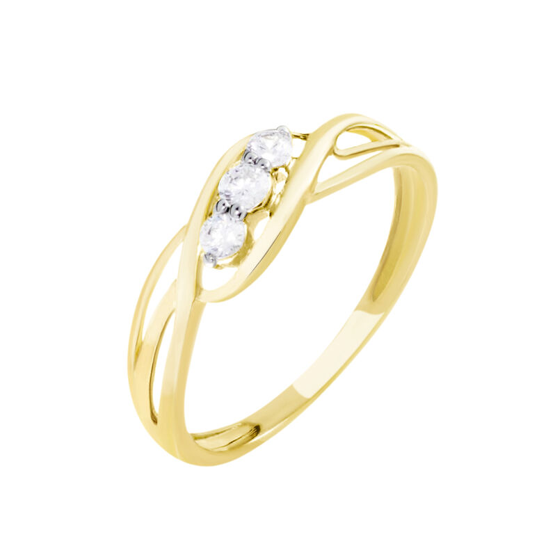 Bague Or Jaune Shaleana Oxydes De Zirconium - Spannringe Damen | OROVIVO