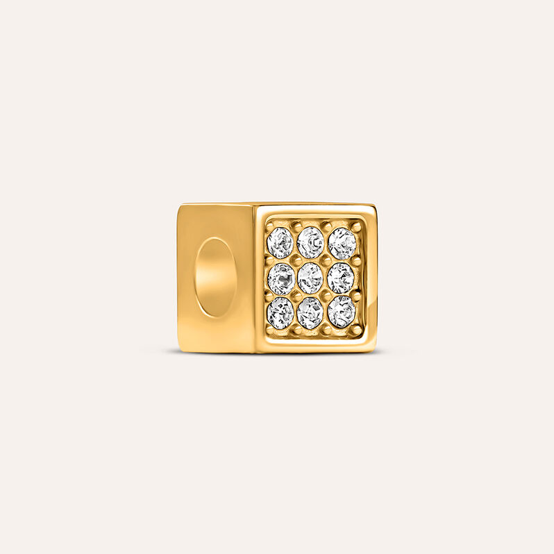 Bead Essential Code Acciaio Dorato Cristallo - Spannringe Unisex | OROVIVO