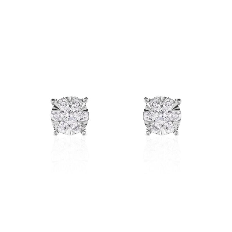 Damen Ohrstecker Weißgold 750 Diamant 0,3ct Petali  - Ohrstecker Damen | OROVIVO