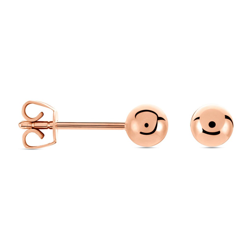 Damen Ohrstecker Titan rosevergoldet Ohne Stein Ball Eunice 5,00mm  - Ohrstecker Damen | OROVIVO