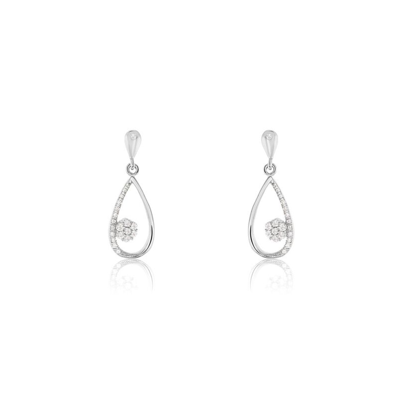 Boucles D'oreilles Pendantes Deusoniensis Argent Rhodié Oxyde - Spannringe Damen | OROVIVO