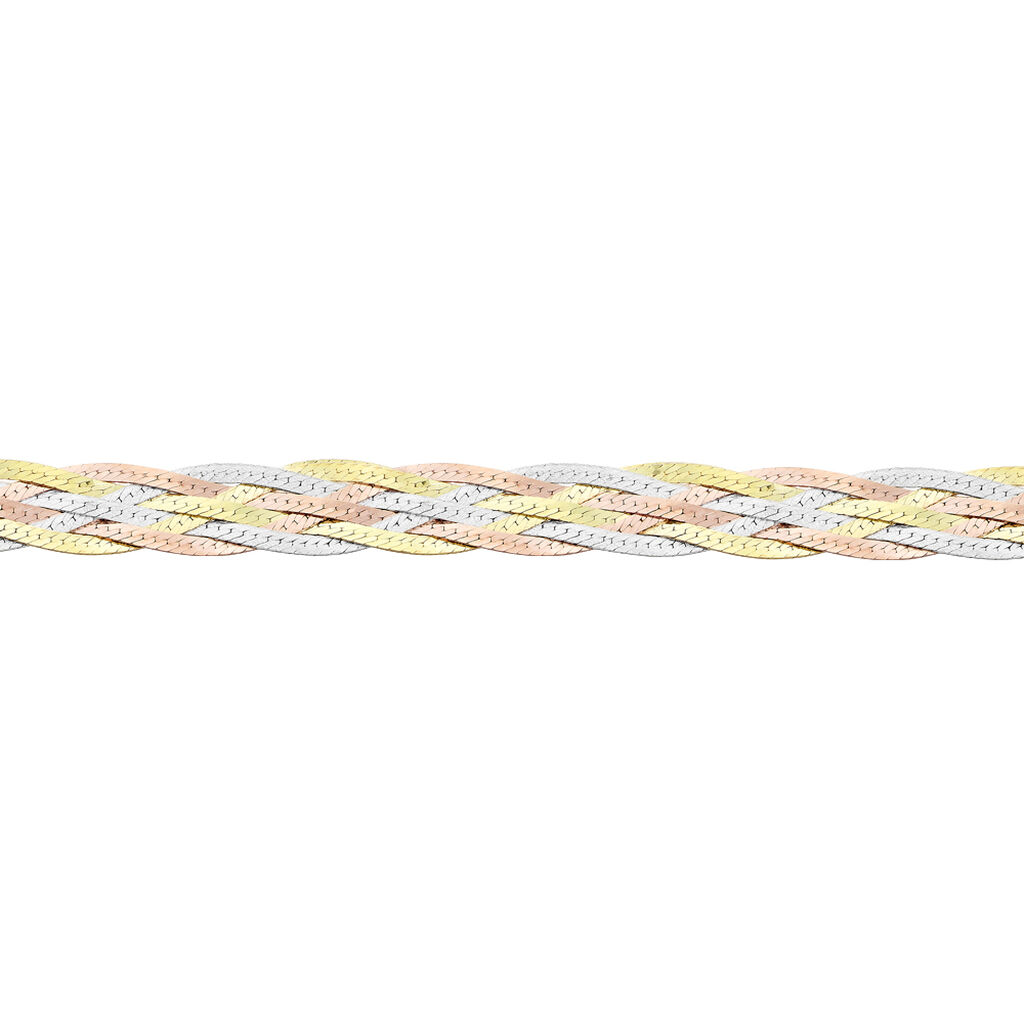 Collier Jasmin Tresse Or Tricolore - Spannringe Damen | OROVIVO