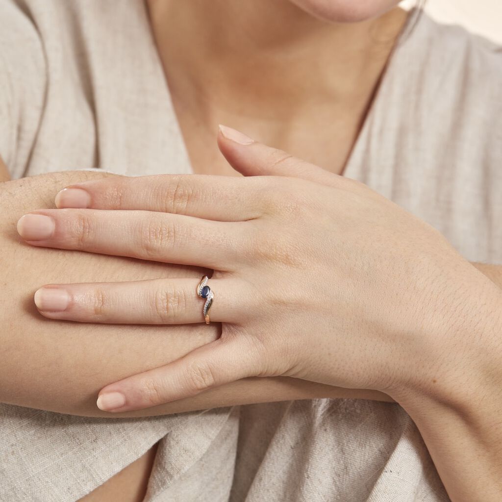 Bague Or Et Saphir  - Spannringe Damen | OROVIVO