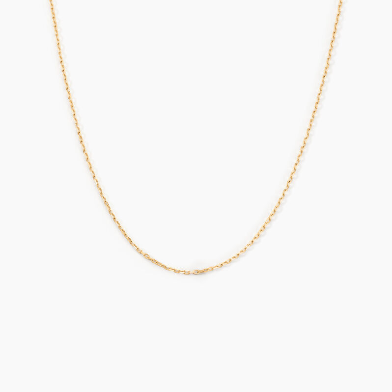 Chaîne Igoa Maille Forçat Diamantee Or Jaune - Spannringe Damen | OROVIVO