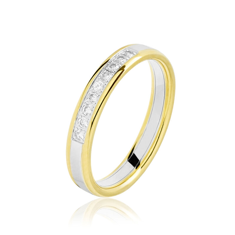 Alliance Francilia Or Bicolore Diamant - Spannringe Damen | OROVIVO