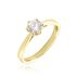 Sonate Damen Ring Gold 750 (18 Karat) Synthetischer Diamant Wei&szlig; 0,52 ct