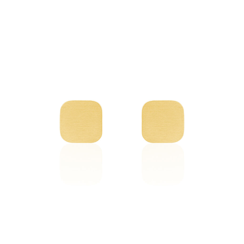 SVENJA 1 Damen Ohrstecker Edelstahl vergoldet Viereck