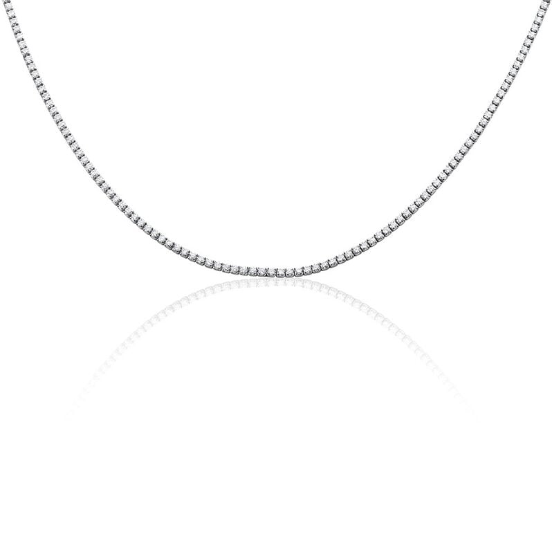 Collier Lou-anne Argent Weiss Oxyde De Zirconium Weiss - Spannringe Damen | OROVIVO