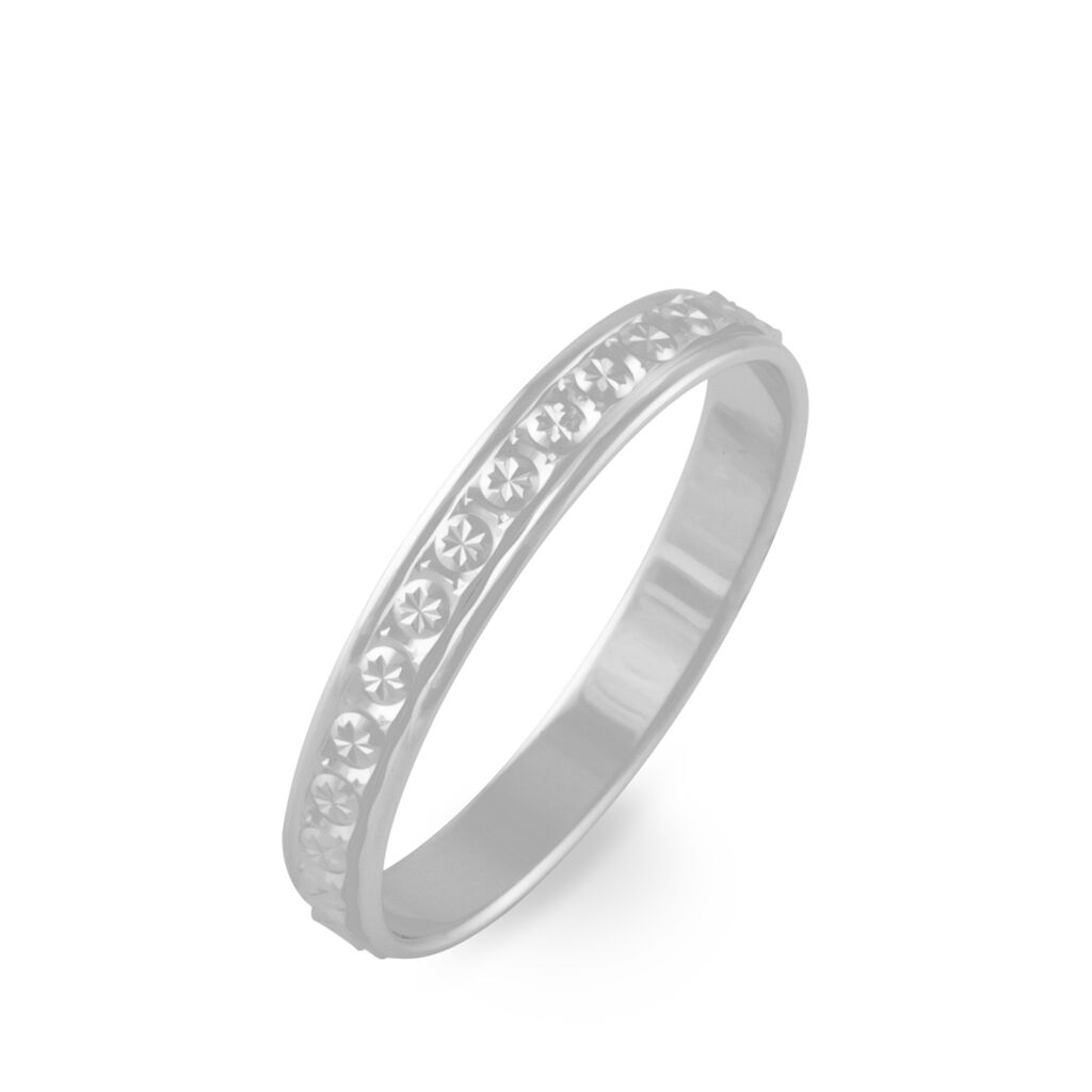 Alliance Laura Ruban Plat Or Blanc - Spannringe Familie | OROVIVO
