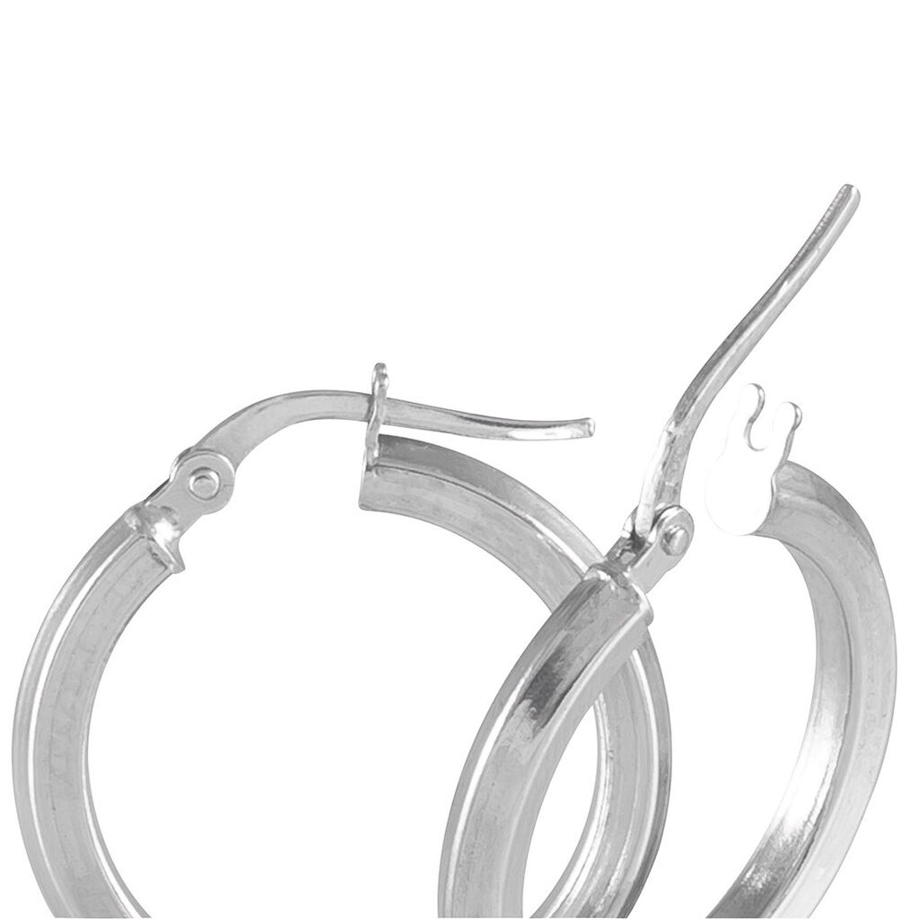 Damen Creolen Weißgold 375 - Creolen Damen | OROVIVO