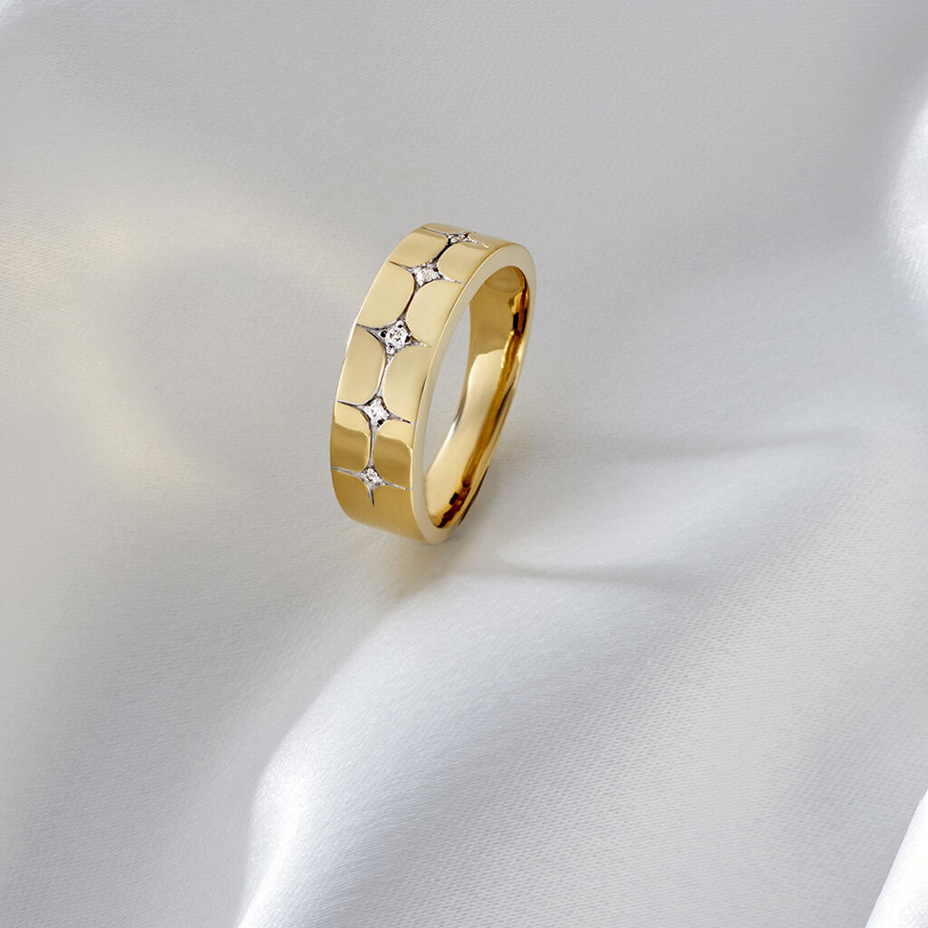 Damen Ring Gold 375 Zirkonia Stern Heike  - Ringe mit Stein Damen | OROVIVO