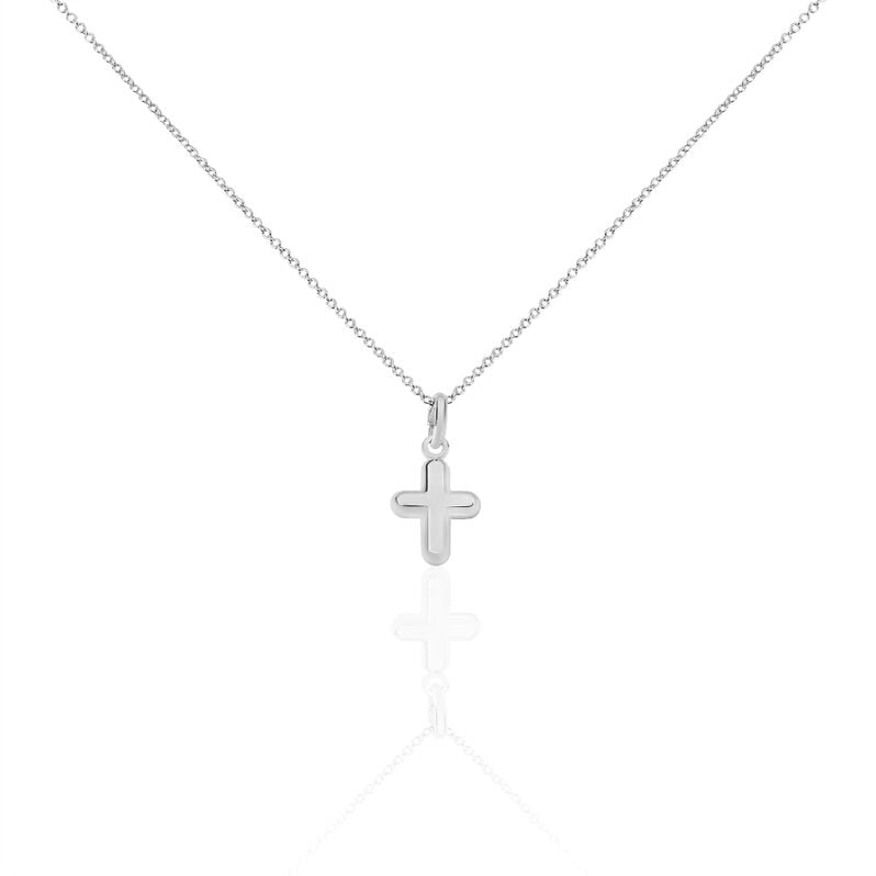 Damen Collier Silber 925 Religi&ouml;ses Kreuz - Halsketten Damen | OROVIVO