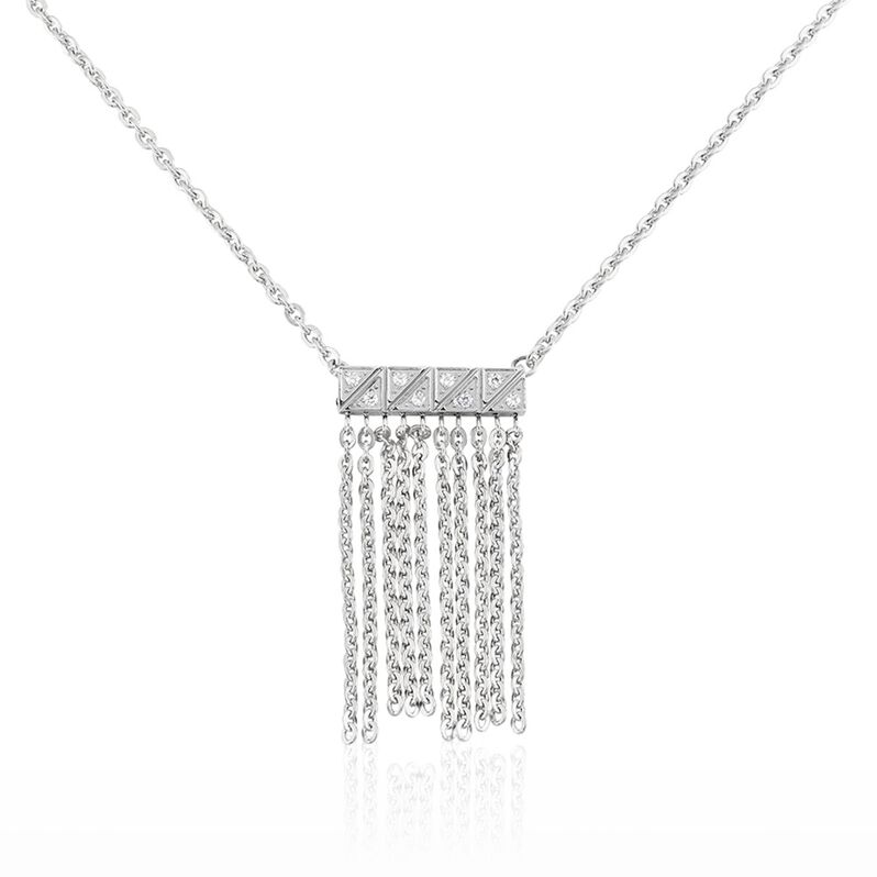 Collier Ilinca Acier Blanc Oxyde De Zirconium - Spannringe Damen | OROVIVO