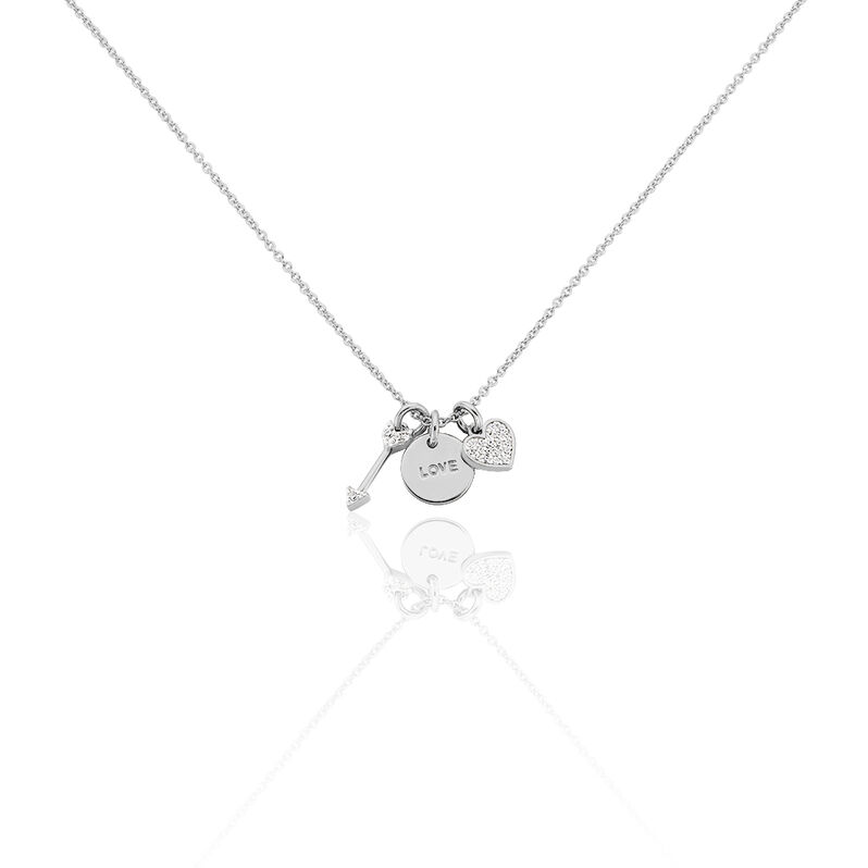 Collier Mayra Argent Clef Cœur Oxydes - Spannringe Damen | OROVIVO