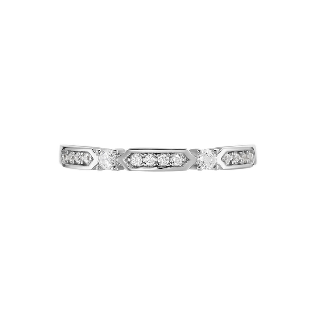 RENATA Damen Ring Silber Silber 925 Zirkonia Wei&szlig; 0,07 ct