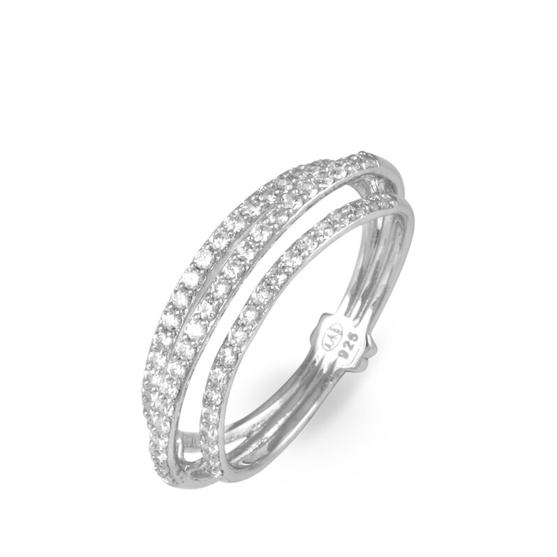 Bague Mae-lynn Argent Blanc Oxyde De Zirconium - Spannringe Damen | OROVIVO