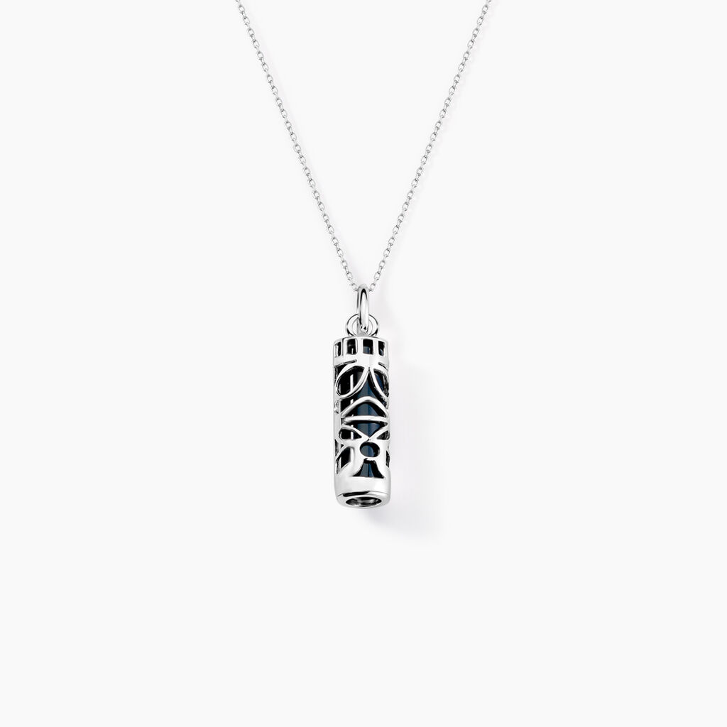 Pendentif Tiki Argent Blanc Onyx - Spannringe Familie | OROVIVO