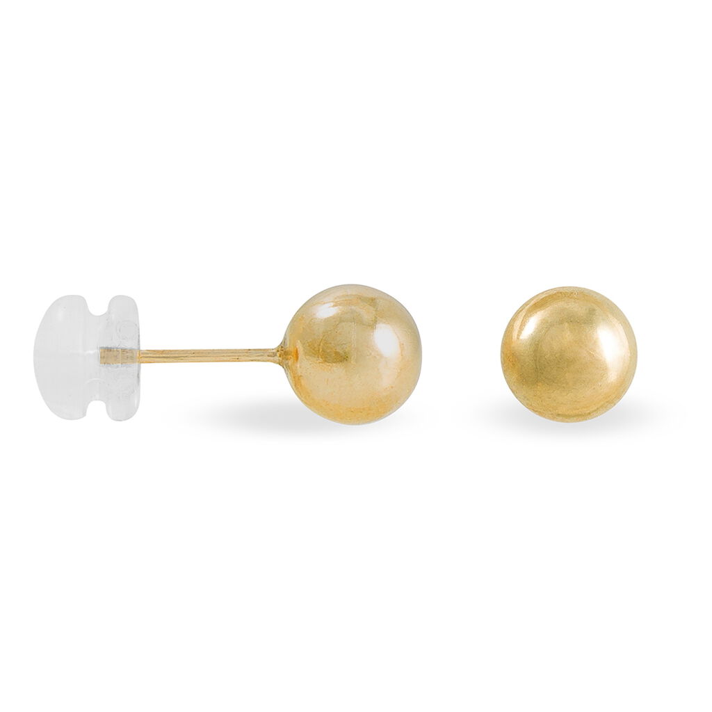 Damen Ohrstecker Gold 375 Kugel 7mm - Ohrstecker Damen | OROVIVO