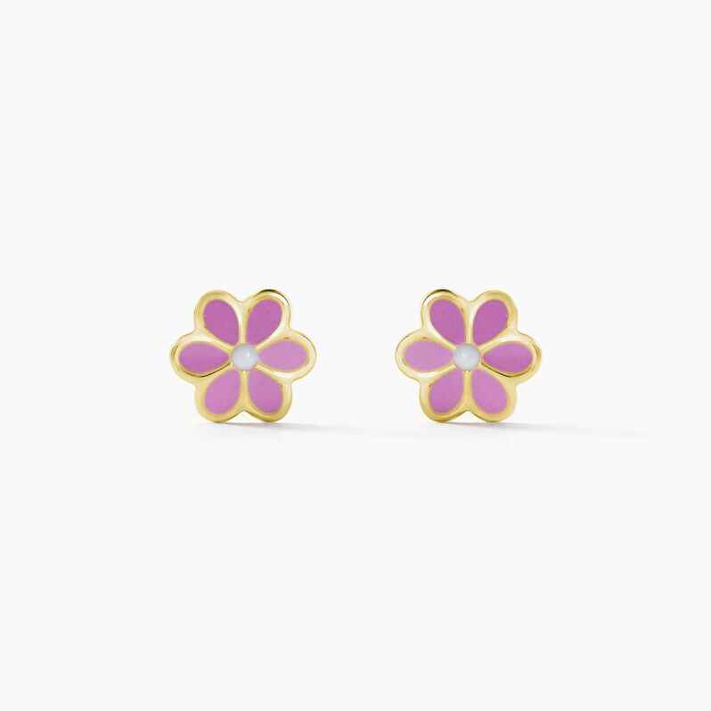 Boucles D'oreilles Puces Talia Fleur Or Jaune - Spannringe Kinder | OROVIVO
