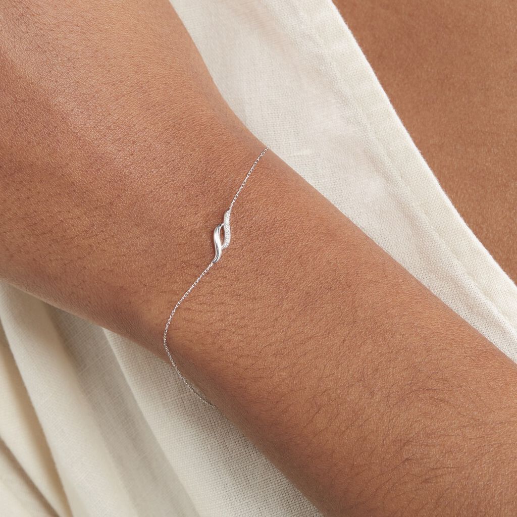 Bracelet Tylane Or Blanc Diamant - Spannringe Damen | OROVIVO