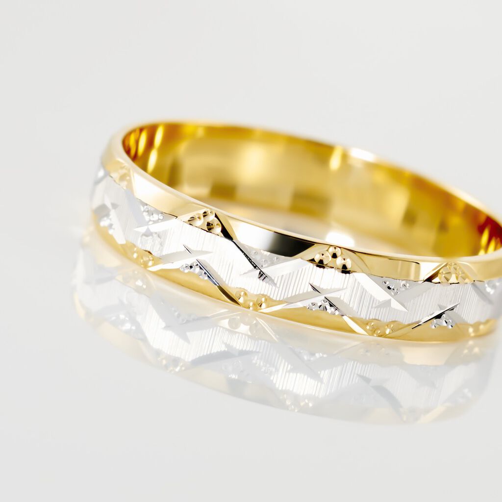 Alliance Clotilde Ruban Plat Or Bicolore - Spannringe Unisex | OROVIVO