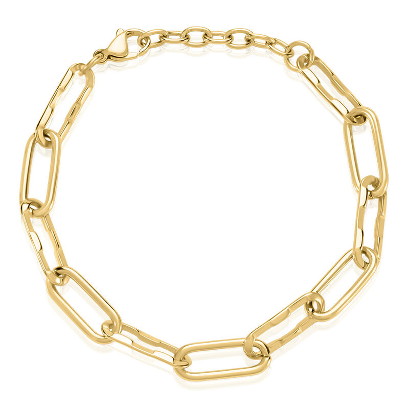 THREN Damen Armkette Edelstahl vergoldet B 8 mm - Armketten Damen | OROVIVO