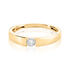 ELOURA Damen Ring Gold 585 (14 Karat) Diamant Wei&szlig; 0,05 ct Kreis