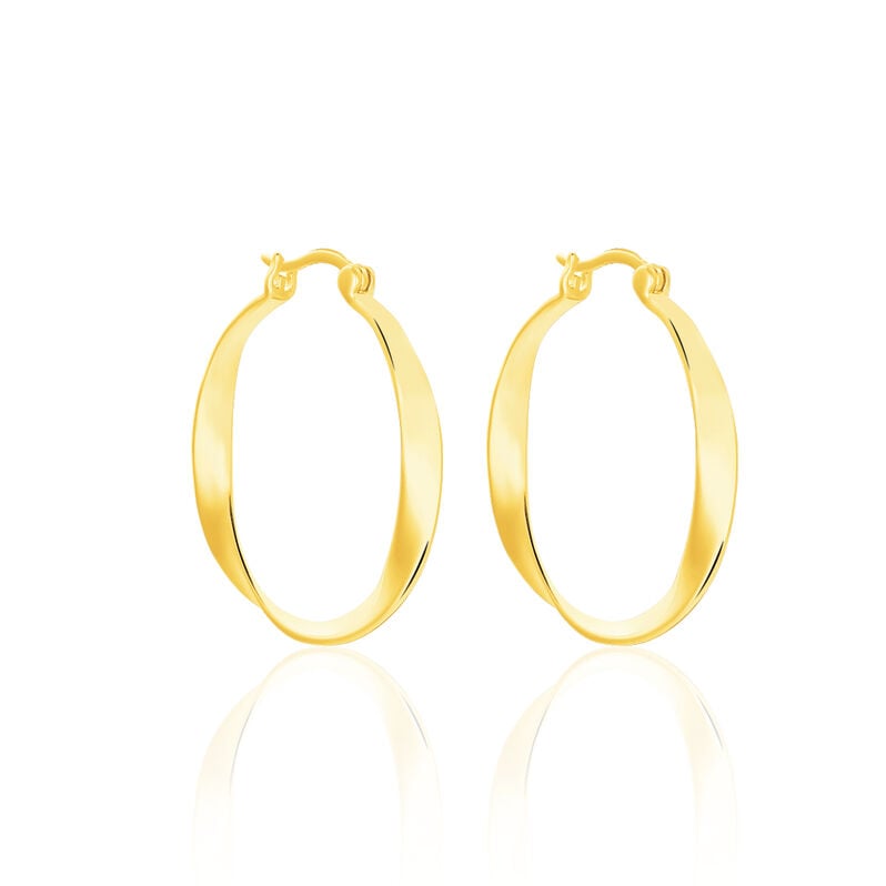 SISSI Damen Creolen Silber vergoldet 925 B 3 mm - Creolen Damen | OROVIVO