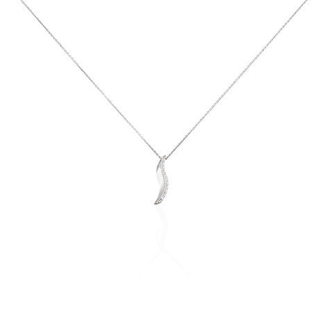 Damen Halskette Weißgold 375 Diamanten 0,3ct - Halsketten Damen | OROVIVO