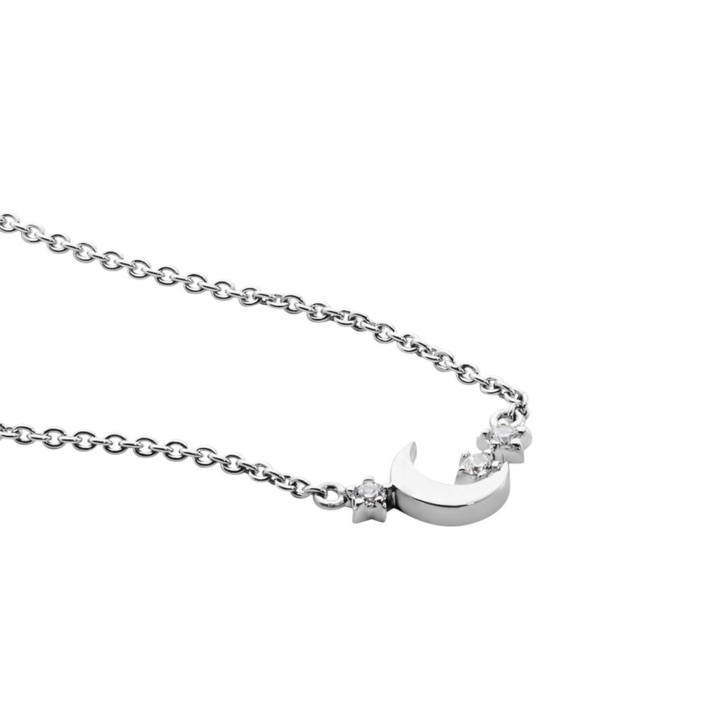 Damen Collier Silber 925 Zirkonia Mond Madina 2,50mm - Halsketten Damen | OROVIVO