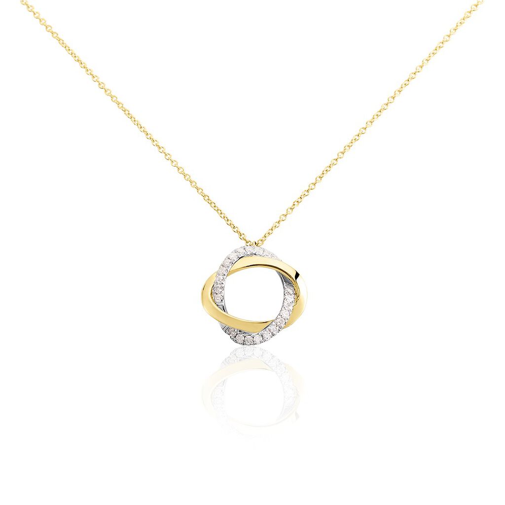 Damen Collier Gold 585 Diamant 0,17ct Serene 45cm - Halsketten Damen | OROVIVO