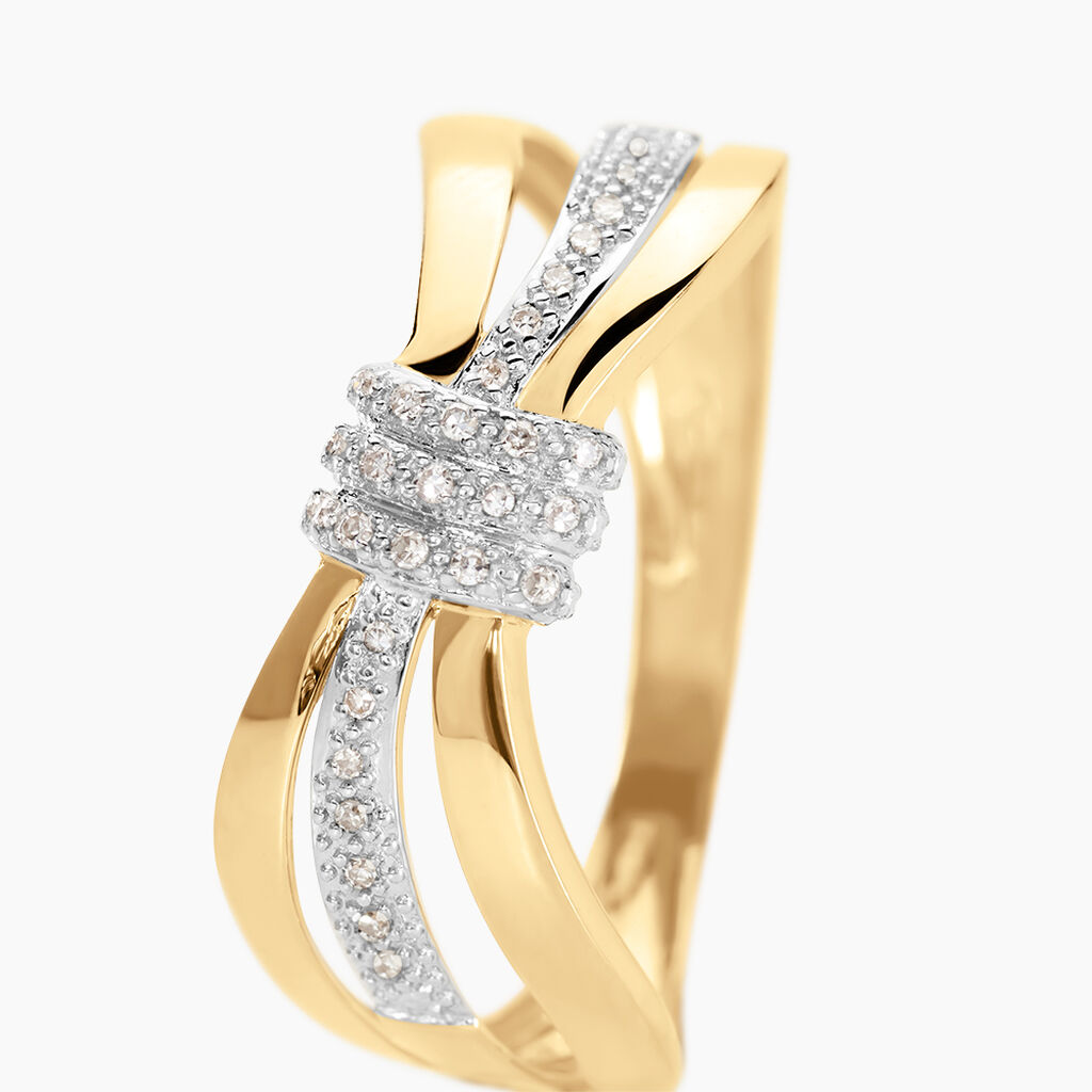 Bague Lucilla Or Jaune Diamant - Spannringe Damen | OROVIVO