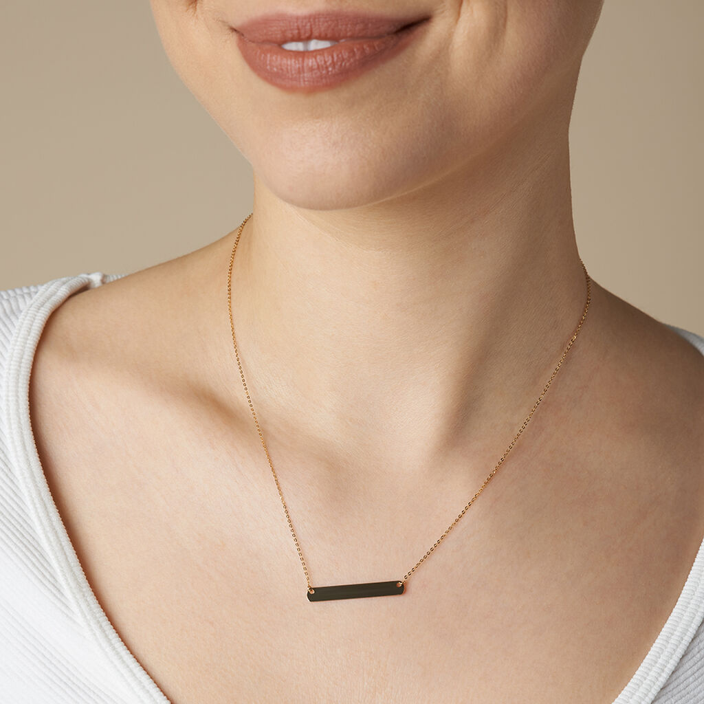 Damen Halskette Gold 375 Balken gravierbar Esja - Halsketten Damen | OROVIVO