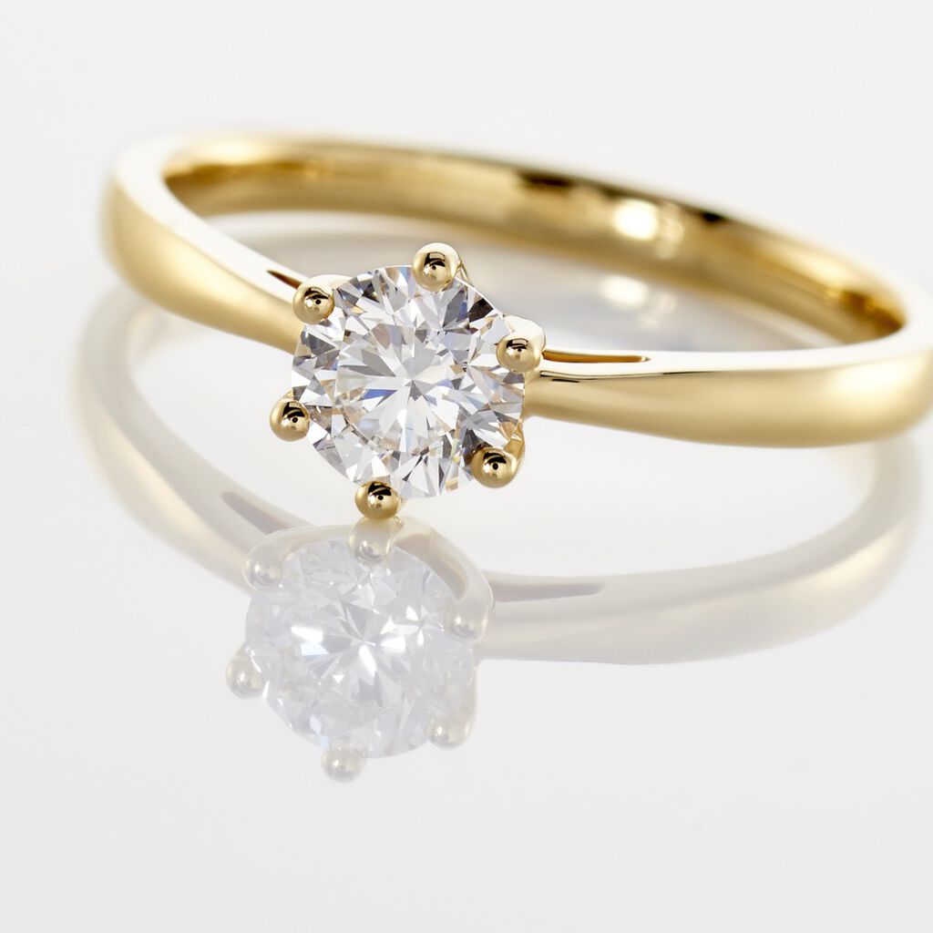 Damen Ring Gold 750 synthetischer Diamant 0,52ct Sonate  - Verlobungsringe Damen | OROVIVO