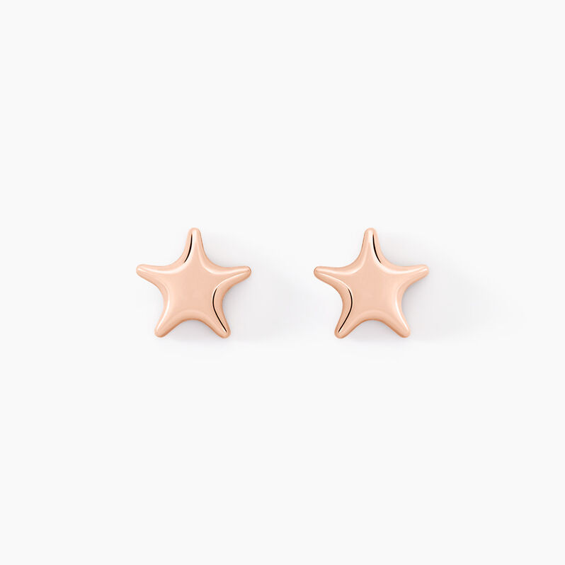Boucles D'oreilles Puces Or Rose Lison Alphonsine - Spannringe Kinder | OROVIVO