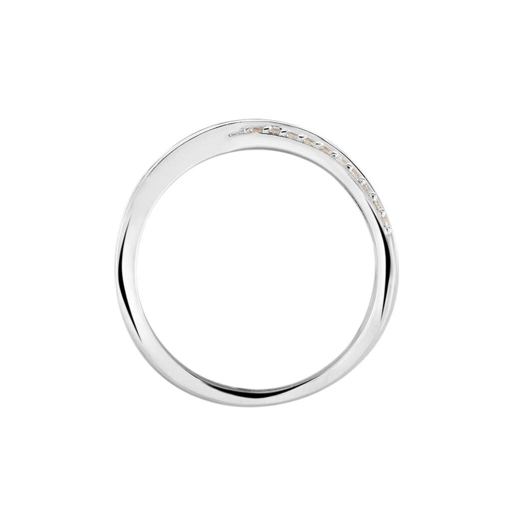 MARIAH Damen Ring Silber 925 Zirkonia Wei&szlig; 1,28 ct Balken