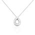 DROP Damen Collier Silber 925 Zirkonia Wei&szlig; 1,98 ct Tropfen