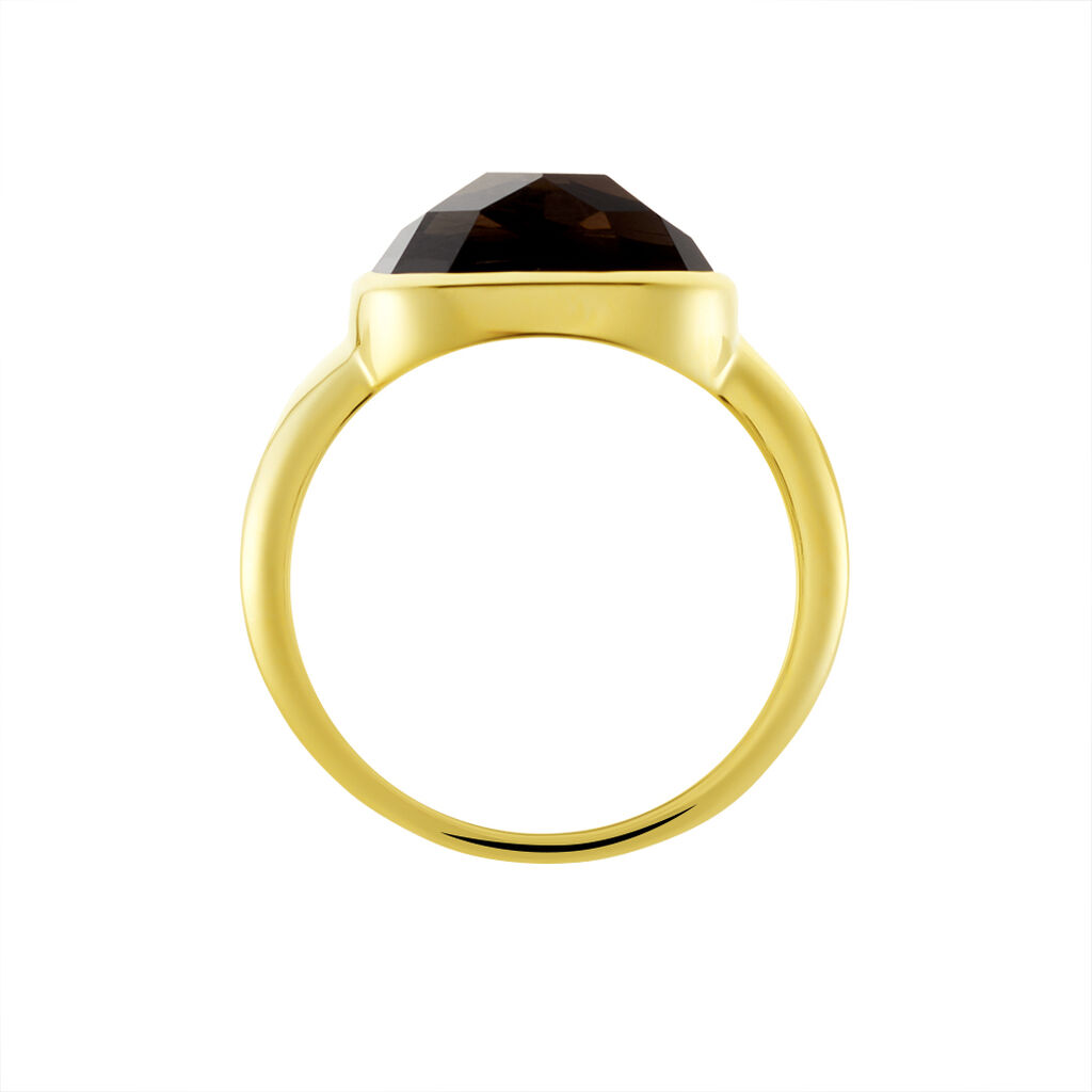 Damen Ring Silber vergoldet 925 Andere Steine Kastanienbraun Brauny  - Solitärringe Damen | OROVIVO