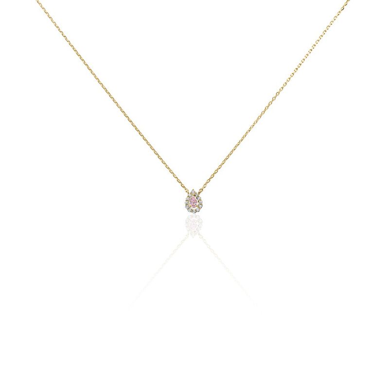 Collier Zihna Plaqué Or Pierre De Synthèse Oxyde - Spannringe Damen | OROVIVO