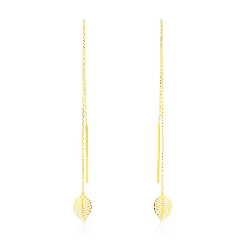 Boucles D'oreilles Pendantes Or Jaune - Spannringe Damen | OROVIVO